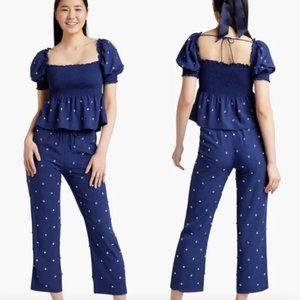 Hill House - The Jewel Jammie PANT in Navy - Size Medium